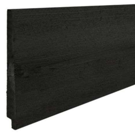 Naaldhout Thermo zwart 1,2/2,6 x 17,5(19) cm - 4.80 meter