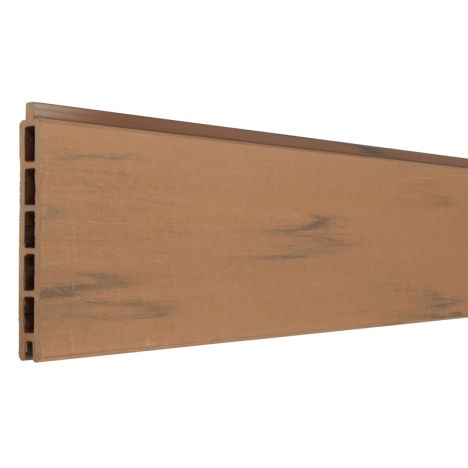 Mix & Match lamel - composiet - bicolor bruin - 180 x 14 cm (2 stuks)