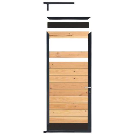 Tuindeur frame aluminium Mix & Match - antraciet (90 x 200 cm) inclusief beslag