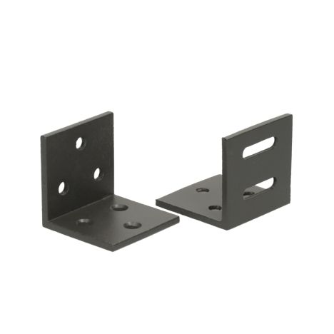 Bevestigingshoekjes 6 stuks antraciet aluminium met schroeven