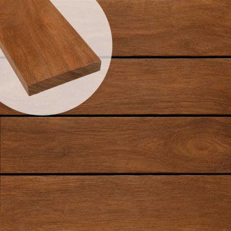 Vlonderplank hardhout Cumaru 2,5 x 14,0 cm vlak geschaafd