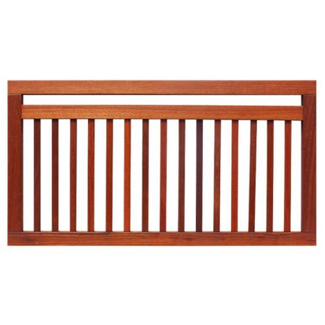 Tuinhek hardhout bankirai - Industrieel - Naturel geolied (150 x 80 cm)