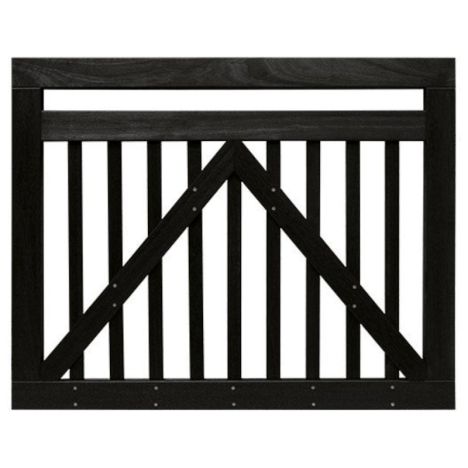 Tuinpoort hardhout Bankirai zwart industrieel glad (100 x 80 cm)
