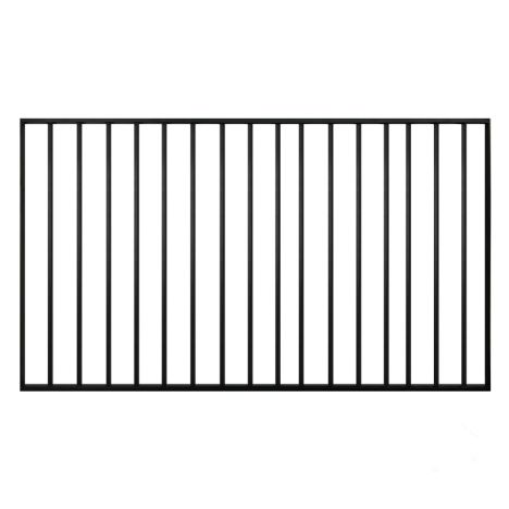 Tuinhek aluminium zwart gepoedercoat industrieel (150 x 85 cm)