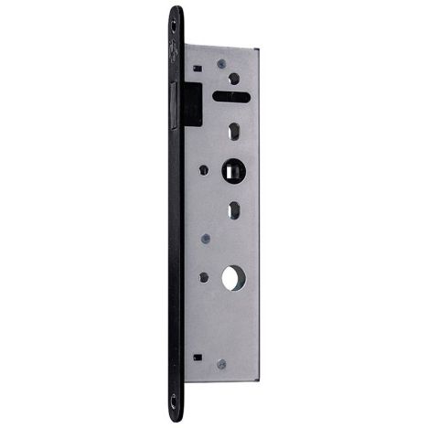 Magneet binnendeurslot zwart - loopslot smal - opdek