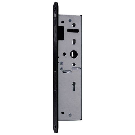 Magneet binnendeurslot zwart - dag- & nachtslot smal - opdek