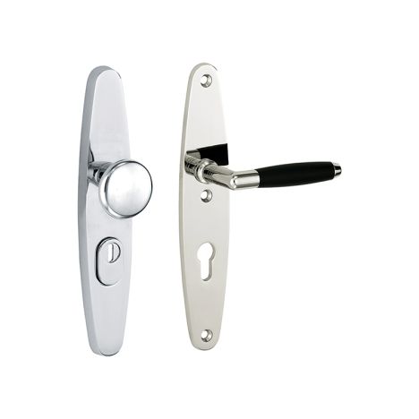 Veiligheidsset knop/kruk Forza - Marcus II ovaal kerntrek rechts - Mat Nikkel