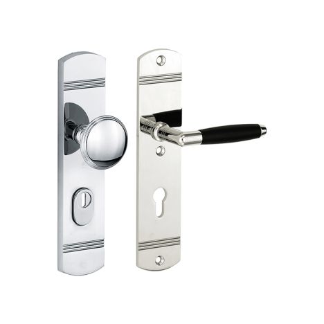 Veiligheidsset knop/kruk Forza - Marnie II rechthoekig kerntrek rechts - Mat Nikkel