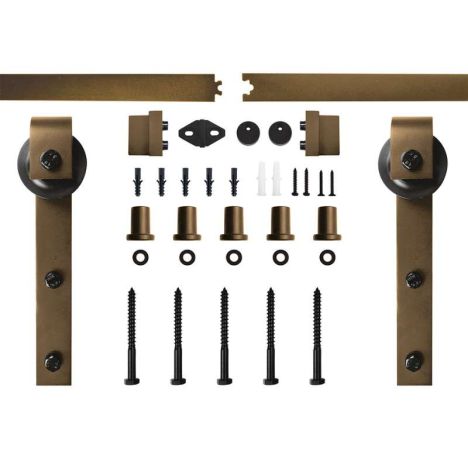 Schuifdeursysteem Nero Industriale Recht - Brons