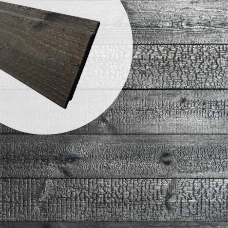 Halfhoutsrabat Douglas 1,9 x 14,5 cm Shou Sugi Ban