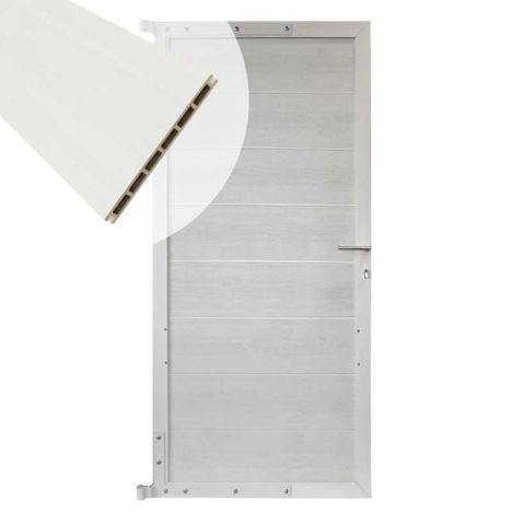 Tuindeur aluminium wit frame Modular - composiet wit (90 x 180 cm)