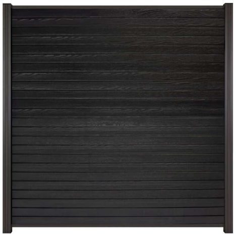 Zelfbouw schutting composiet Rhombus Double zwart - antraciet alu accessoires (180 x 180 cm)