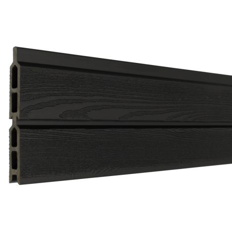 Rhombus zelfbouw - Lamel composiet co-ex - Rhombus Double zwart - 180 x 15 cm (6 stuks)