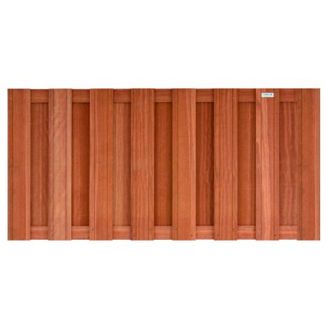 Schutting hardhout keruing halfhoog (94,3 x 180 cm) v-groef schermdikte 3,9 cm