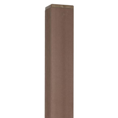Tuinpaal composiet Basic donkerbruin met houten kern 6,8 x 6,8 cm