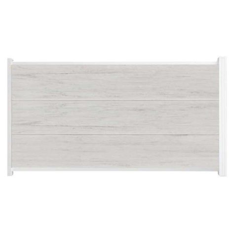 Schutting composiet co-extrusie Como beige met wit aluminium kader (180 x 90 cm)