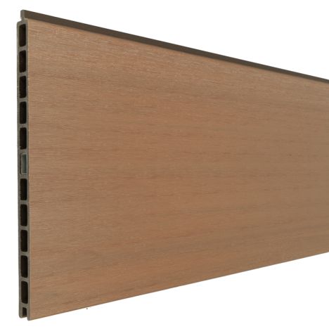 Mix & Match lamel - composiet co-ex - natural dark brown - 180 x 28 cm (2 stuks)
