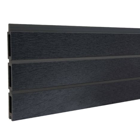 Lamellen set composiet - triple Rhombus antraciet - 180 x 15 cm (6 stuks)