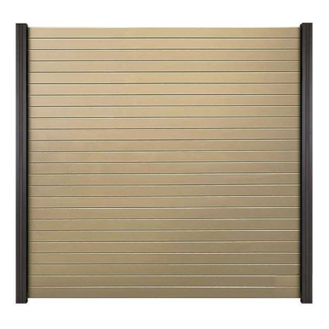 Zelfbouw schutting dark line aluminium Rhombus zandkleur (180x180cm)