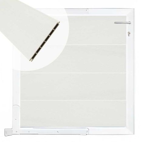 Tuinpoort aluminium wit frame Modular - composiet co-ex wit (90 x 90 cm)