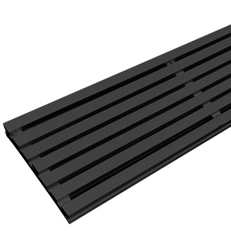 Aluminium drainagerooster 2,5 x 14,5 cm antraciet (3 mtr)