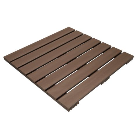 Terrastegel composiet 50 x 50 cm donkerbruin FSC (24 mm) massief