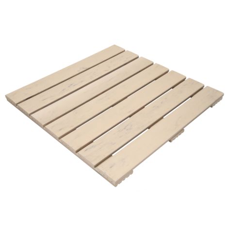 Terrastegel composiet 50 x 50 cm steengrijs gevlamd FSC (24 mm) massief