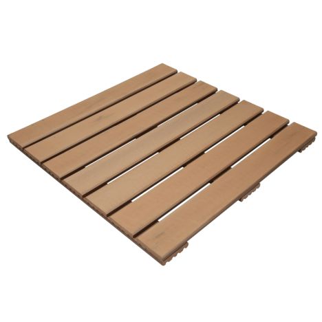 Terrastegel composiet 50 x 50 cm bruin gevlamd FSC (24 mm) massief