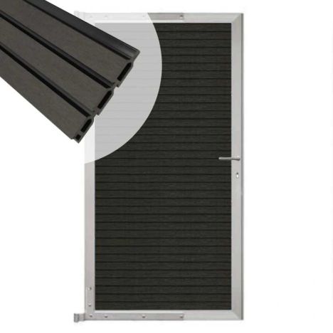Tuindeur aluminium blank frame Rhombus Triple - composiet antraciet (90 x 180 cm)