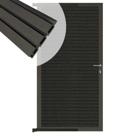 Tuindeur aluminium antraciet frame Rhombus Triple - composiet antraciet (90 x 180 cm)