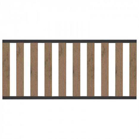 Tuinhek bruin gevlamd composiet Design met antraciet aluminium frame (180 x 80 cm)