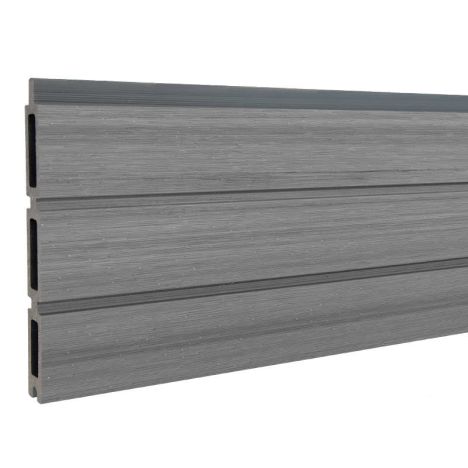 Lamellen set composiet - triple Rhombus natural grey - co-extrusie 180 x 15 cm (6 stuks)