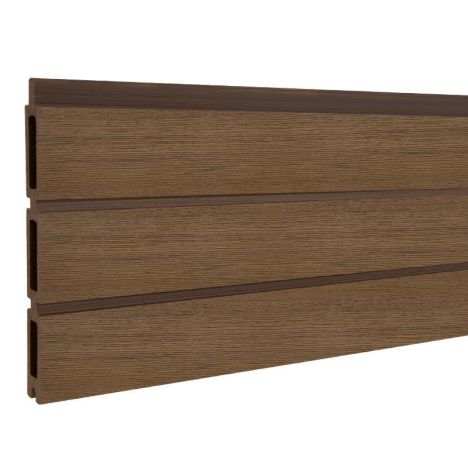 Lamellen set composiet - triple Rhombus natural dark brown - co-extrusie 180 x 15 cm (6 stuks)