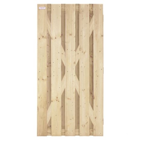 Tuindeur verduurzaamd grenen - Groen geïmpregneerd (90 x 180 cm ) dikte 3,9 cm
