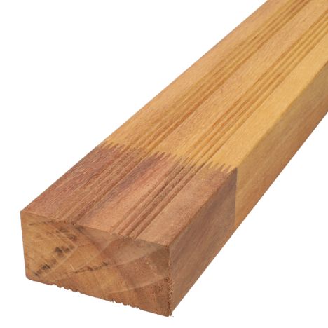 Balk hardhout gevingerlast 45 x 90 mm