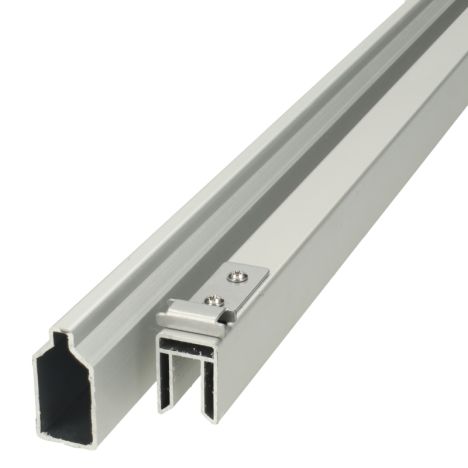 Rhombus zelfbouwset - Onder- en bovenregel aluminium - blank 2 x 4 x 180 cm