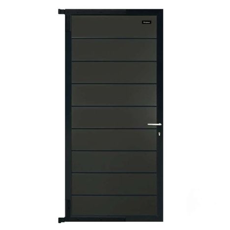 Tuindeur composiet Modular antraciet met antraciet aluminium frame compleet (90 x 195 cm)