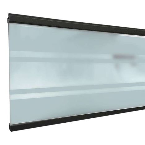 Modular lamel - hardglas - antraciet - 180 x 21 cm
