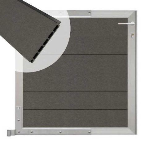 Tuinpoort aluminium blank frame Mix & Match - composiet antraciet (90 x 90 cm)
