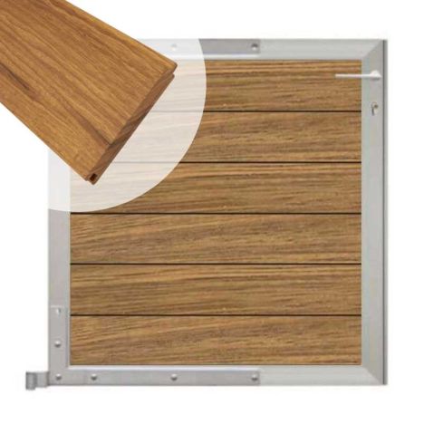 Tuinpoort aluminium blank frame Mix & Match - hardhout Thermo Fraké (90 x 90 cm)