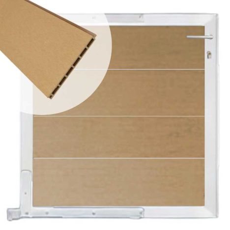 Tuinpoort aluminium blank frame Modular - composiet teak (90 x 90 cm)