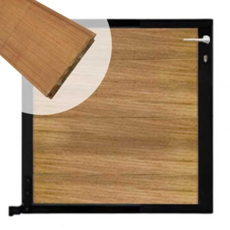 Tuinpoort aluminium zwart frame Mix & Match - hardhout Ipé (90 x 90 cm)