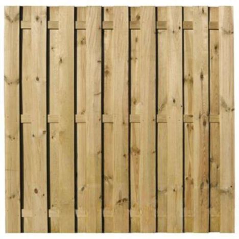 Schutting XL Grenen recht 17L rvs (200 x 200 cm) geschaafd schermdikte 3,9 cm