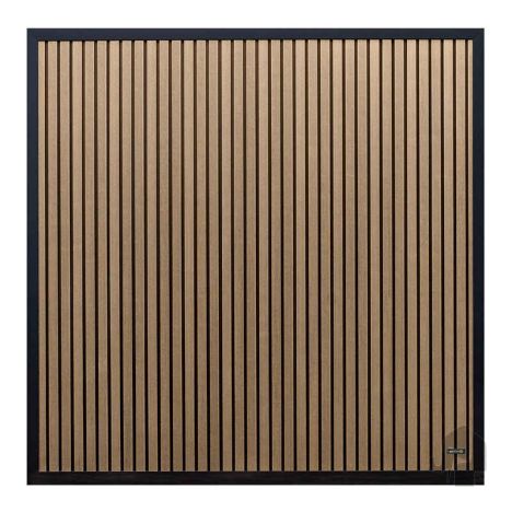 Schutting composiet co-ex Dark line - Oak and black (180 x 180 cm)