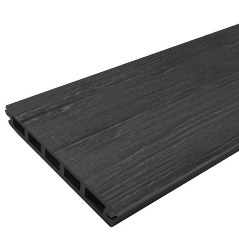 Vlonderplank composiet naadloos - 2,1 x 14 cm - antraciet houtnerf