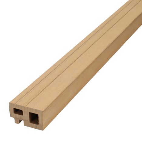 Onderregel/Randafwerking composiet teak bruin 3,00 mtr