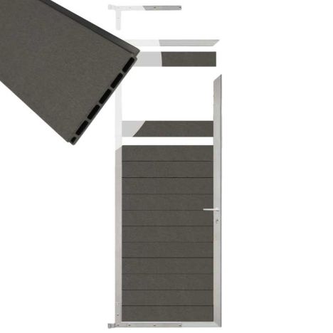 Tuindeur aluminium blank frame Mix & Match - composiet antraciet (90 x 200 cm)