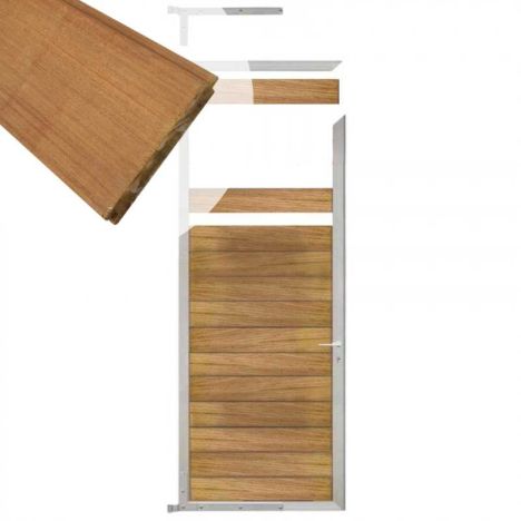 Tuindeur aluminium blank frame Mix & Match - hardhout Ipé (90 x 200 cm)