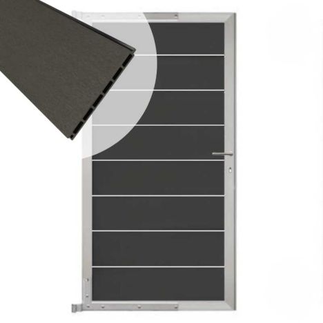 Tuindeur aluminium blank frame Modular - composiet antraciet (90 x 180 cm)