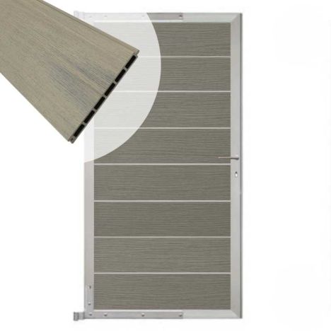 Tuindeur aluminium blank frame Modular - composiet co-ex grijs (90 x 180 cm)